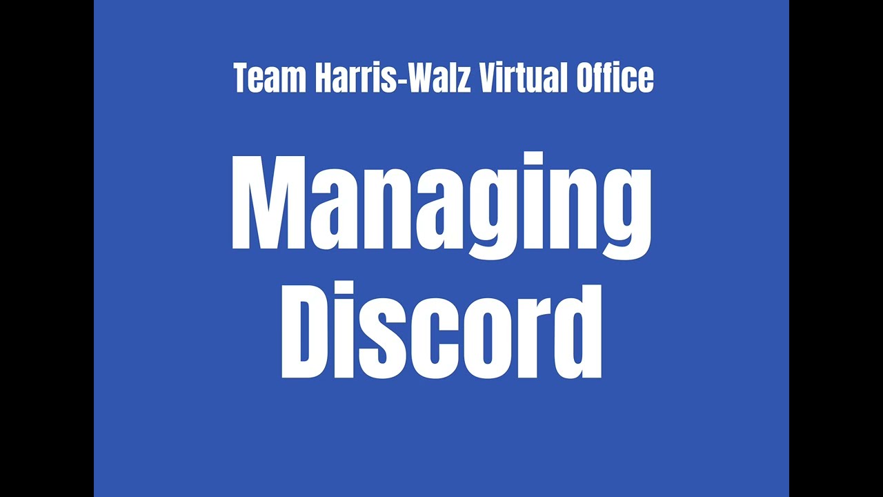 Manage discord